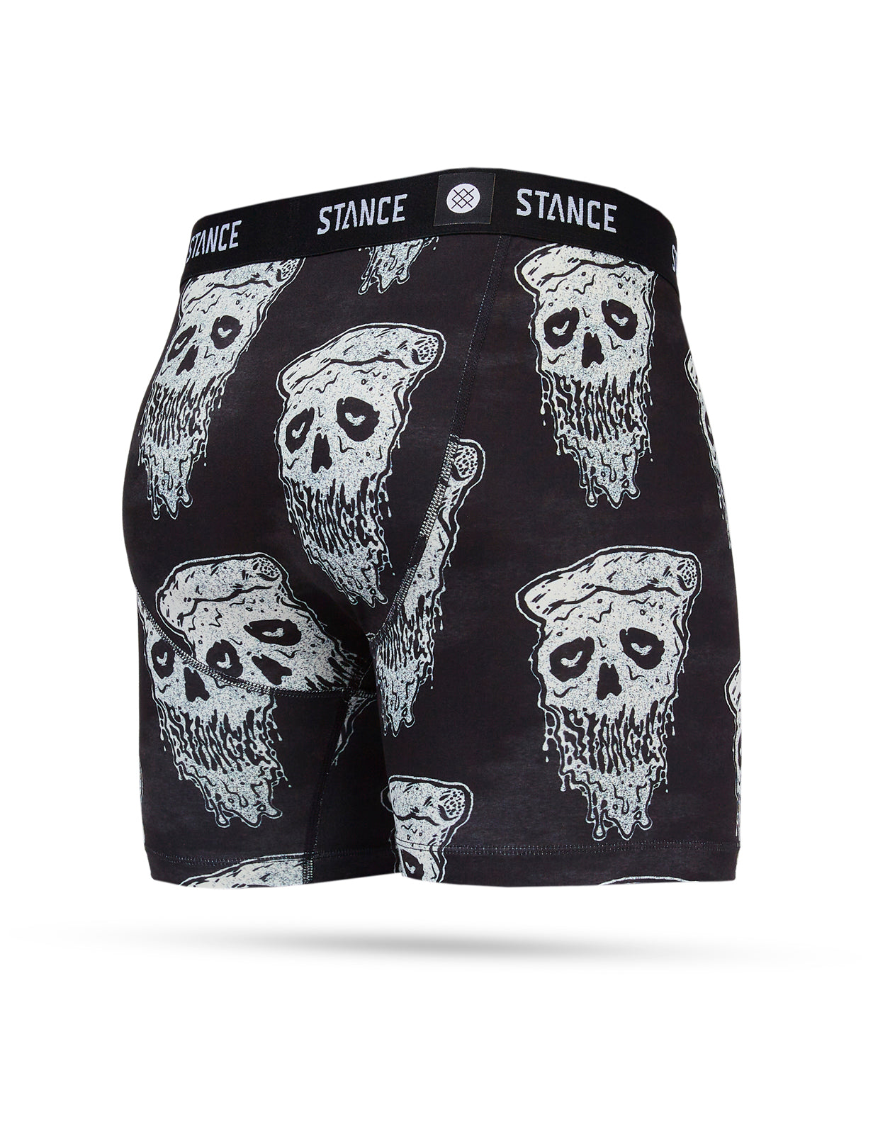 Boxer Stance Pizza Face en noir et blanc