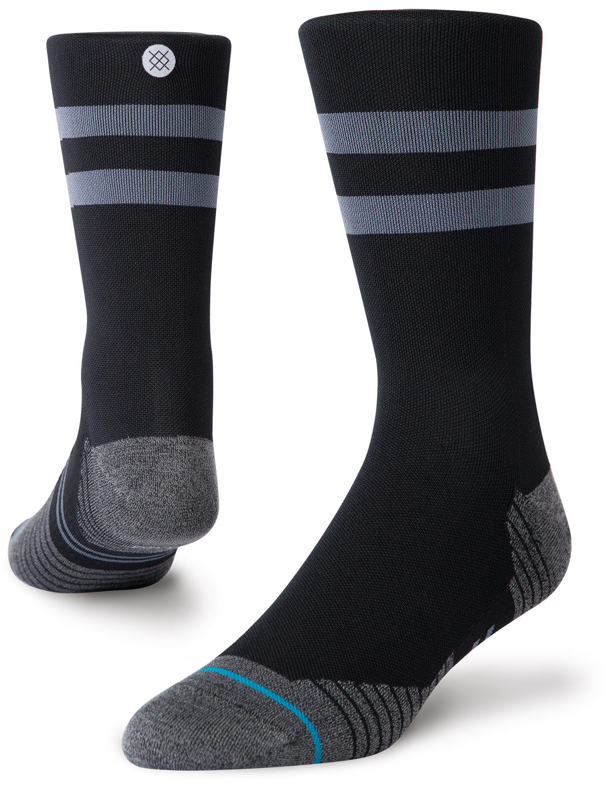 Stance „Run Light“ Crew-Socken in Schwarz