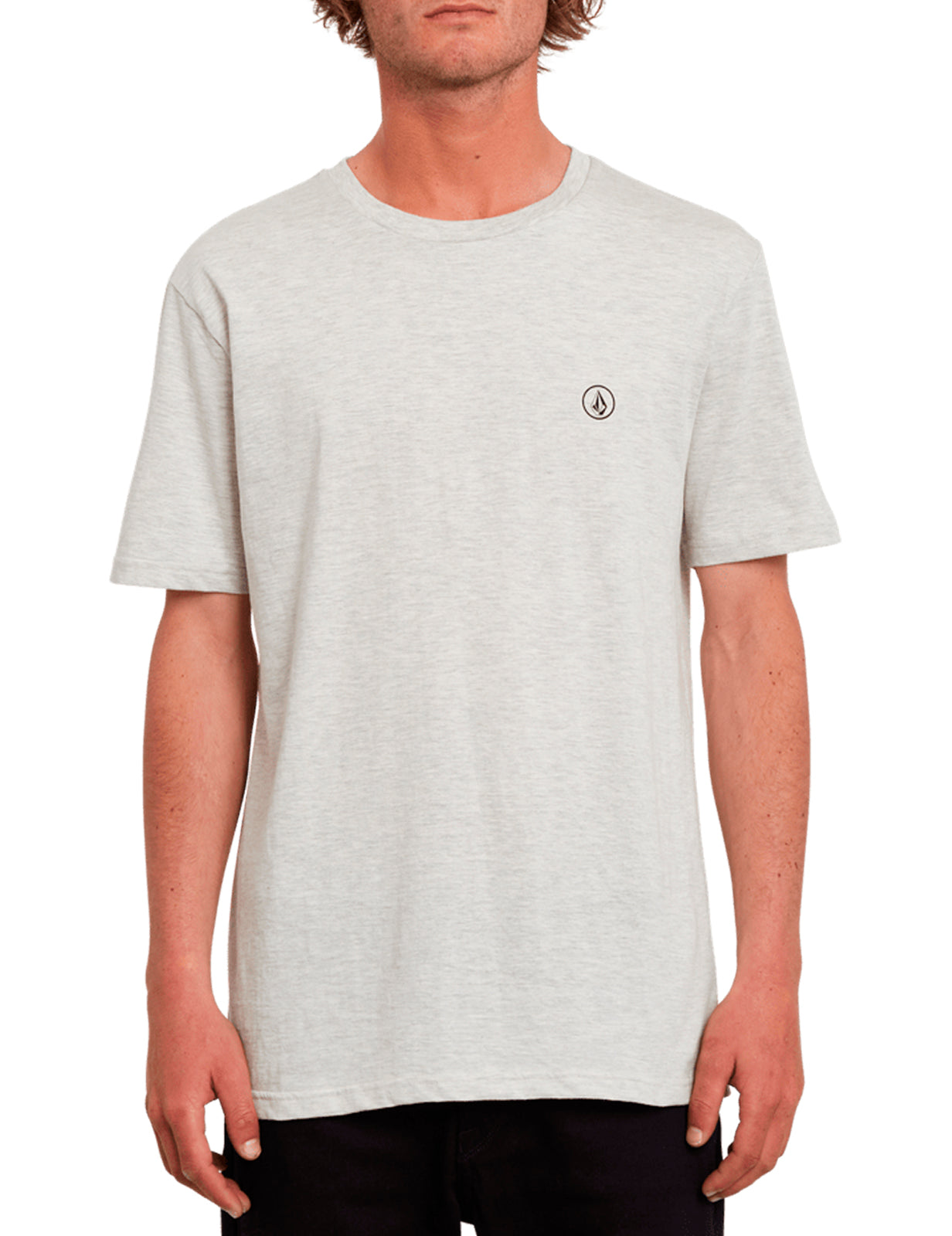 T-shirt à manches courtes Volcom Circle Blanks Heather en chiné os