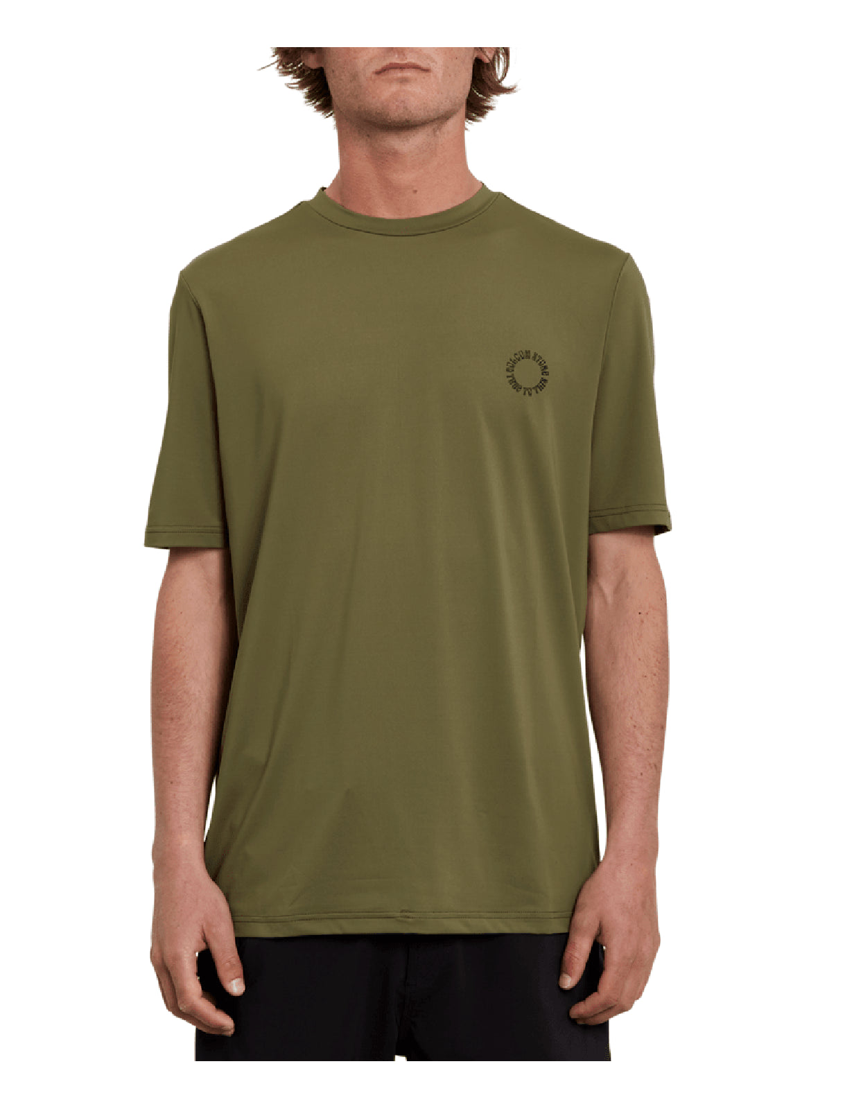 Volcom Faulter Short Sleeve Surf Tee in Military Rash Vests For