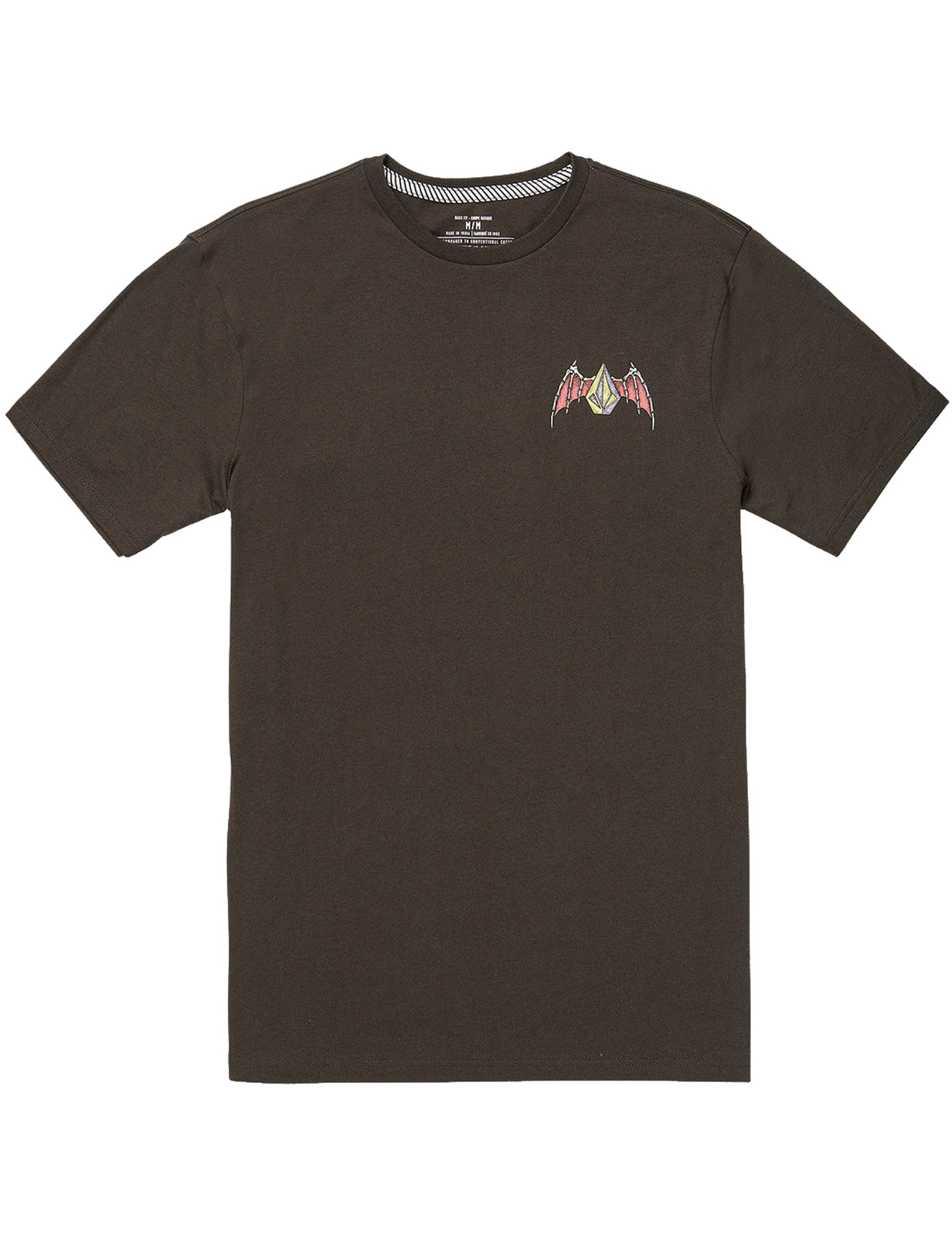 T-shirt à manches courtes Hessian de Volcom en noir délavé