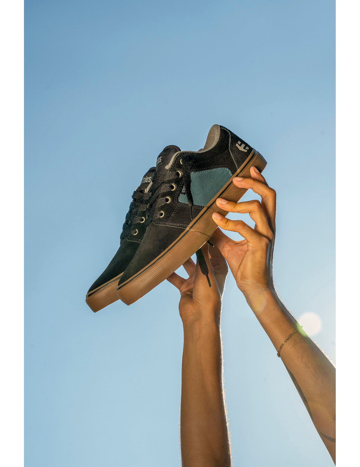 Etnies Barge LS Trainers in Black/Teal