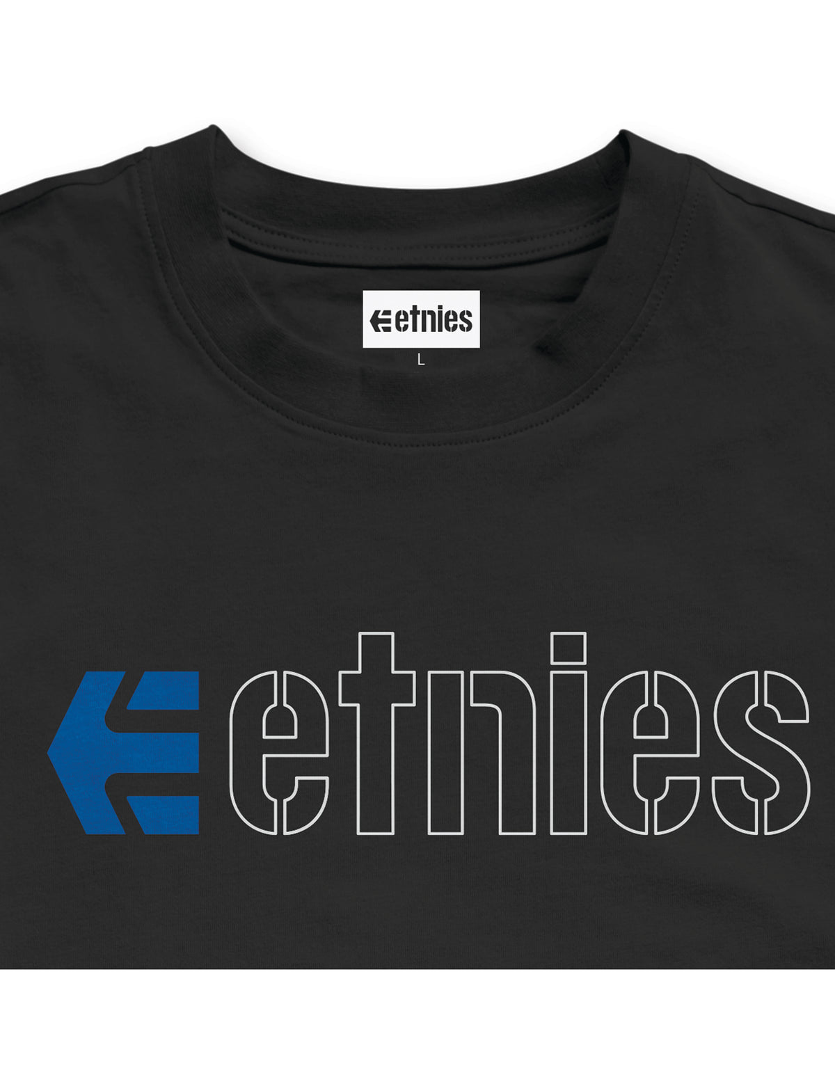 Etnies Ecorp Short Sleeve T-Shirt in Black/Blue/White
