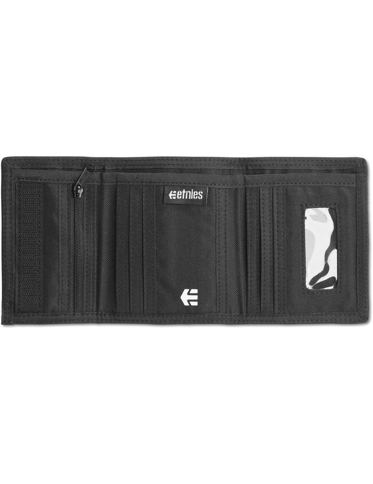 Etnies Stacks Polyester Wallet in Black/Black/White