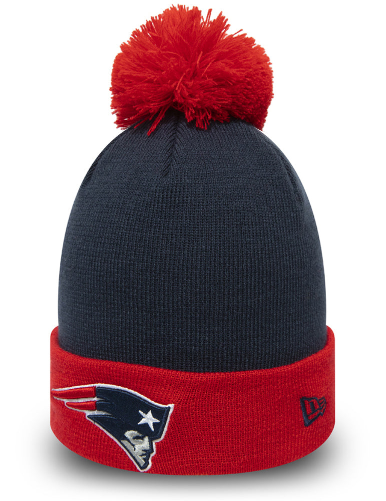 New Era New England Patriots NFL Pop Team Knit Bobble Hat in