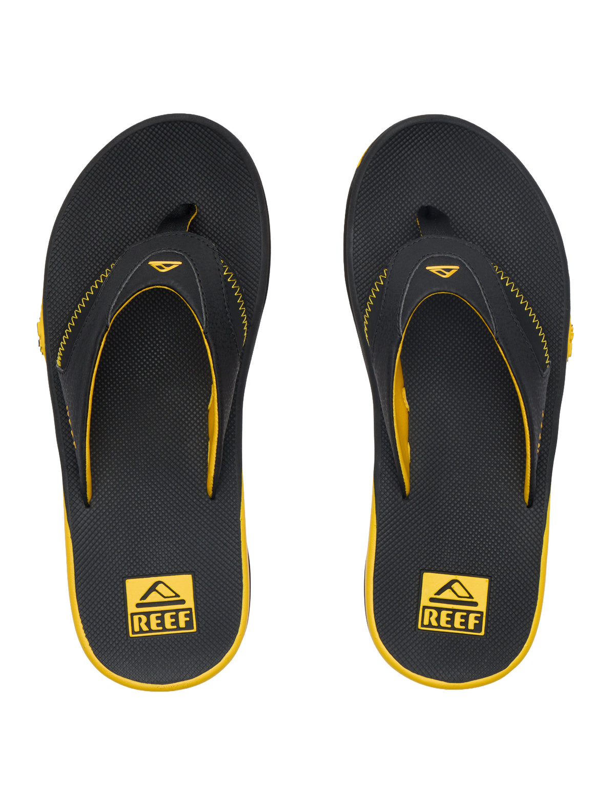 Reef Fanning Pregame Sandals in Black/Yellow
