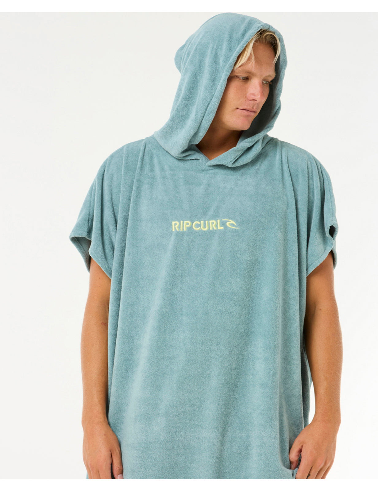 Rip Curl Brand Hooded Changing Robe in Blue Lagoon