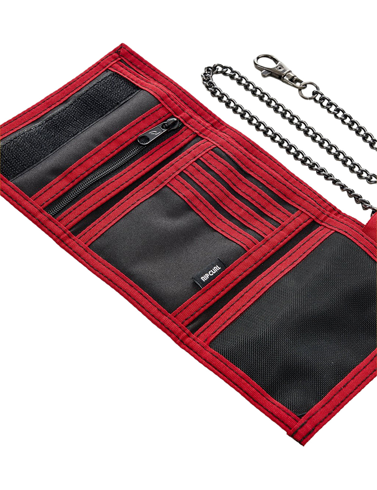 Rip Curl Chain Surf Polyester Wallet in Black/Red