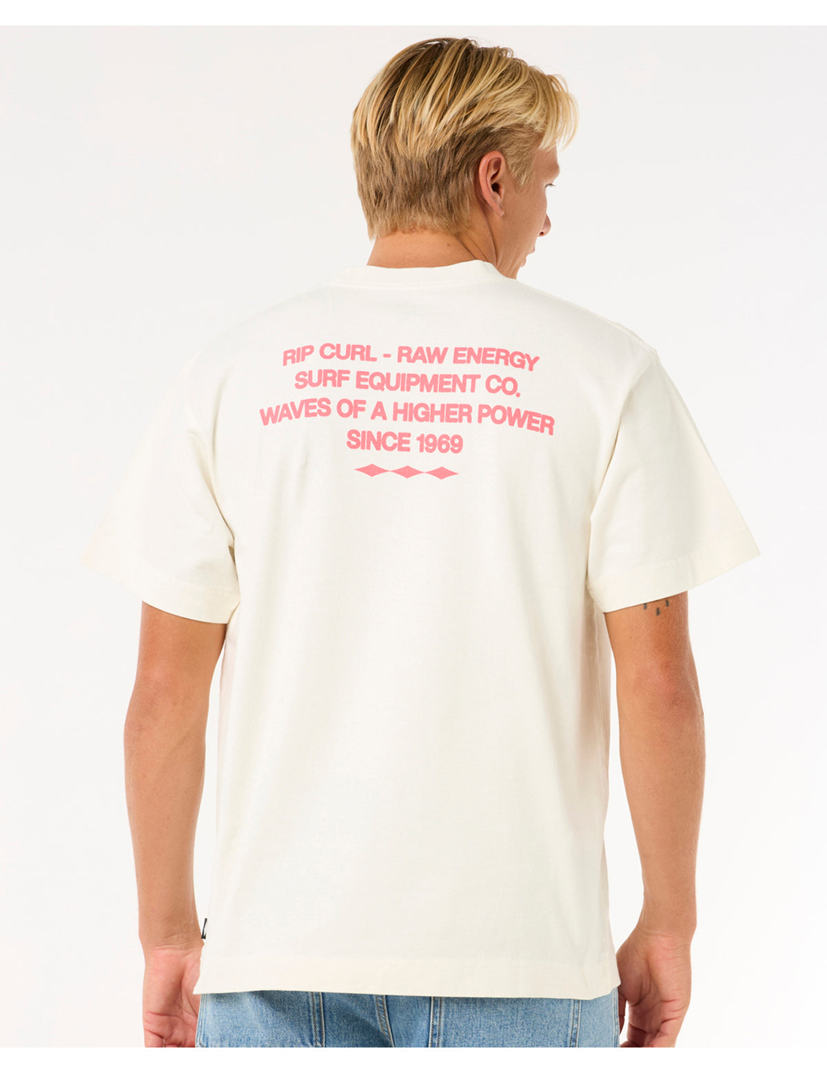 Rip Curl Raw Energy Dolphin Short Sleeve T-Shirt in Bone