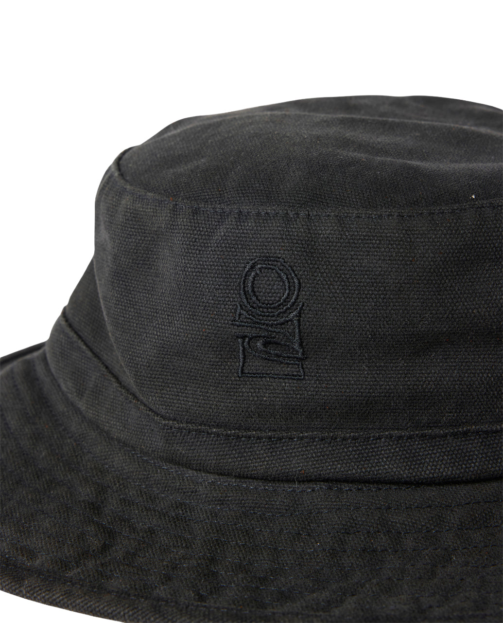 Rip Curl Search Canvas Wide Brim Bucket Hat in Black