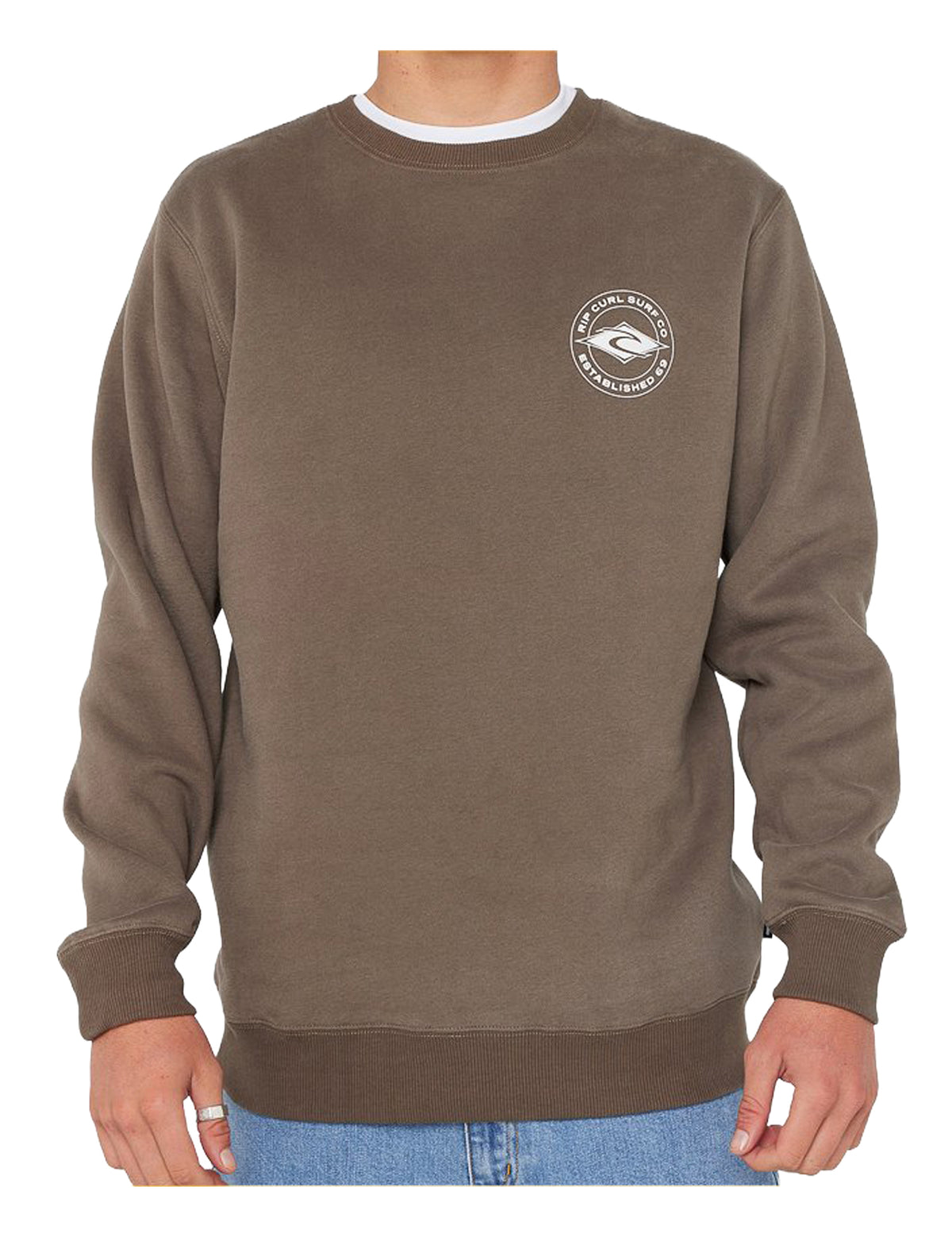 Rip Curl Staple Crew Sweatshirt in Rock