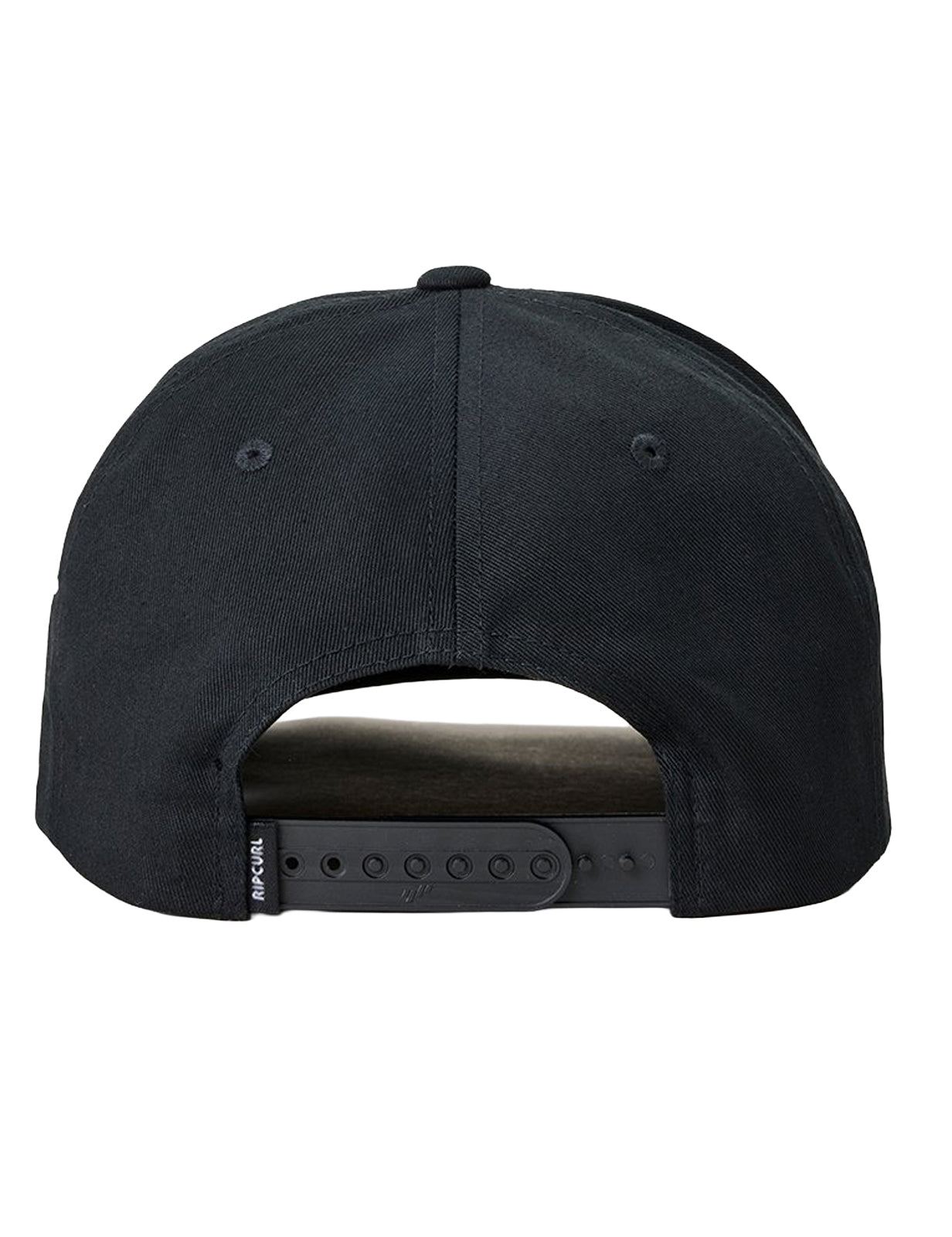Rip Curl Stapler Snapback Curved Peak Cap in Black