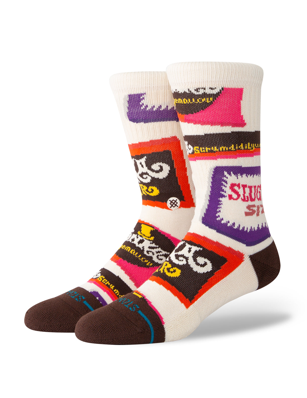 willy wonka handschuhe Stance Wonka Bars Willy Wonka Crew-Socken in Braun - Socken für Männer