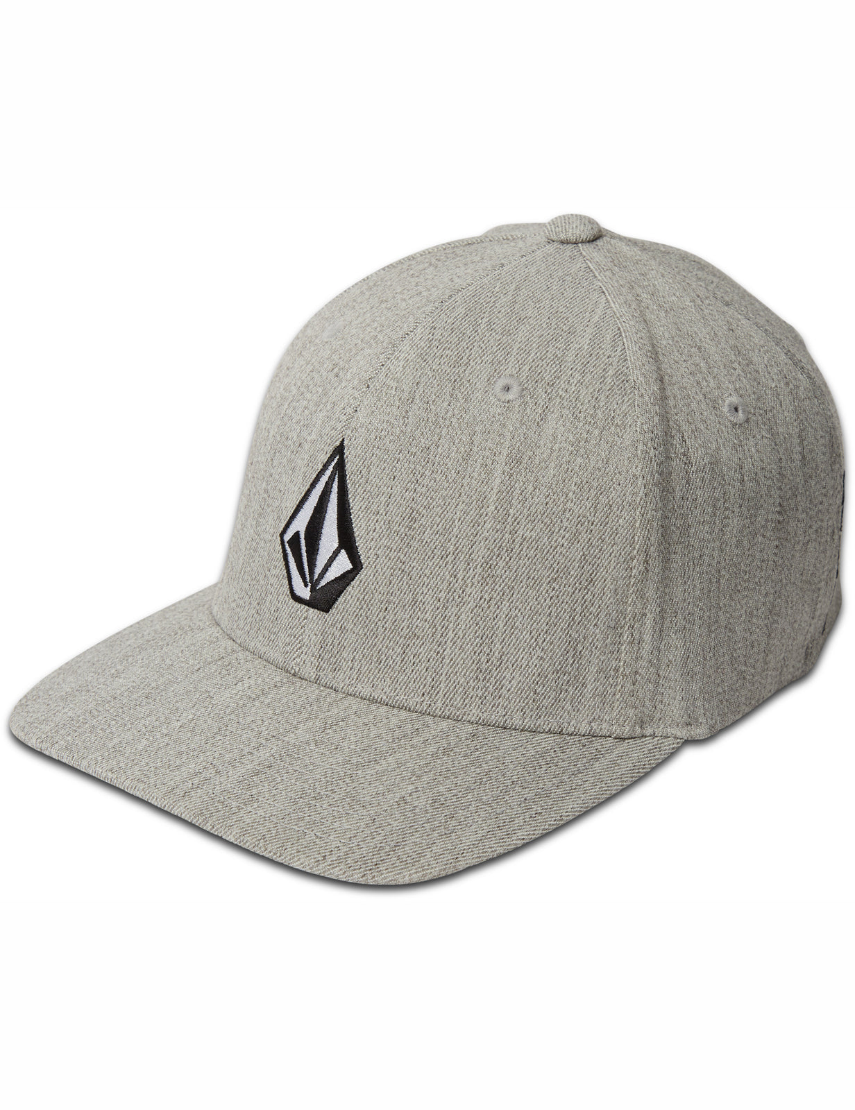 Volcom Full Stone Heather XFit Curved Peak Cap in Grey Vintage