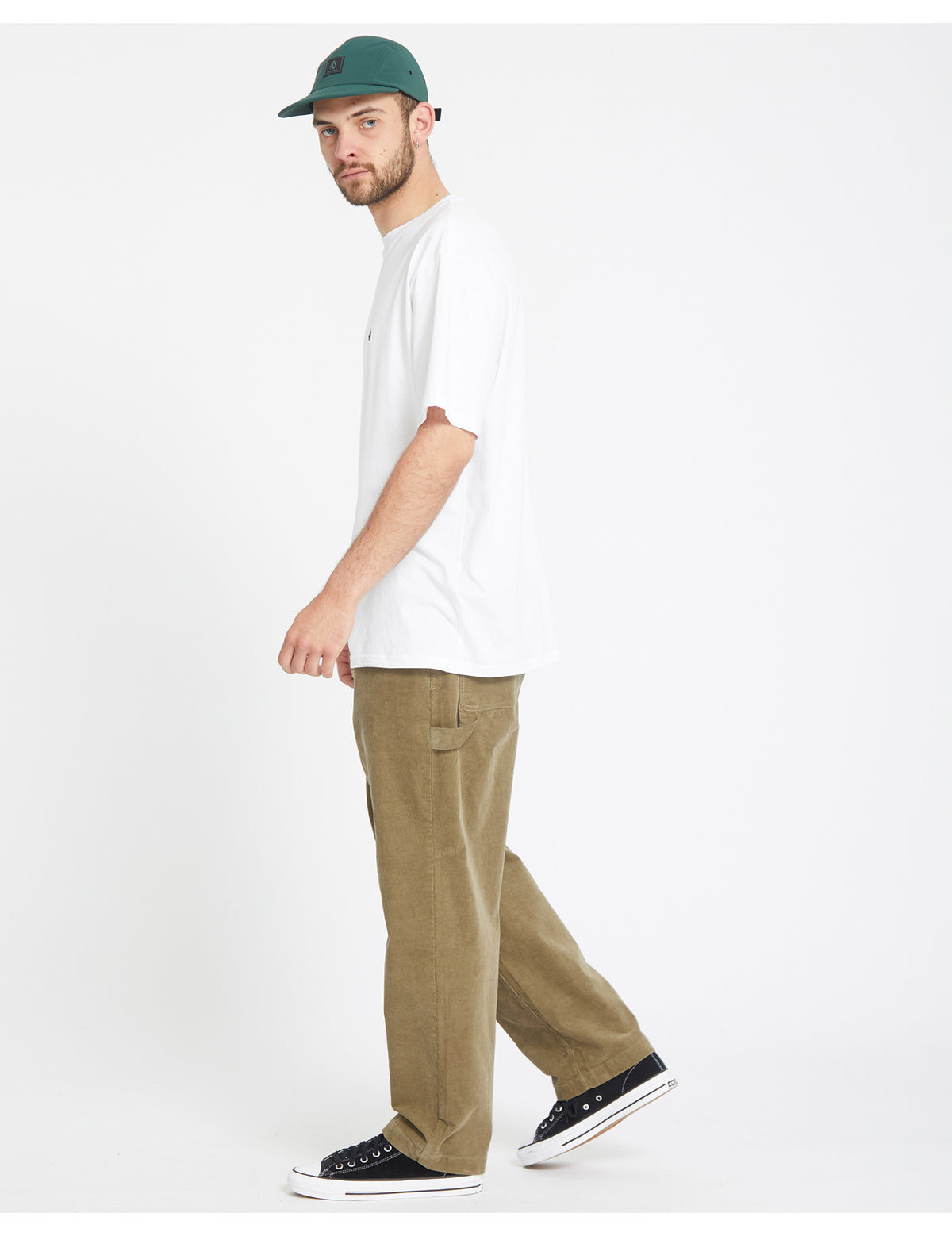 Volcom Kraftsman Cord Pant Trousers in Khaki