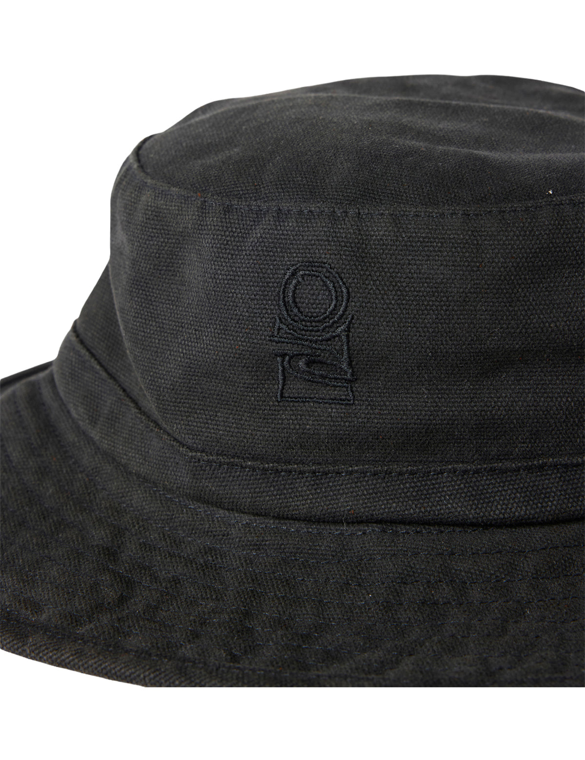 Rip Curl Search Canvas Wide Brim Bucket Hat in Black