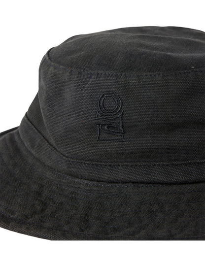 Rip Curl Search Canvas Wide Brim Bucket Hat in Black