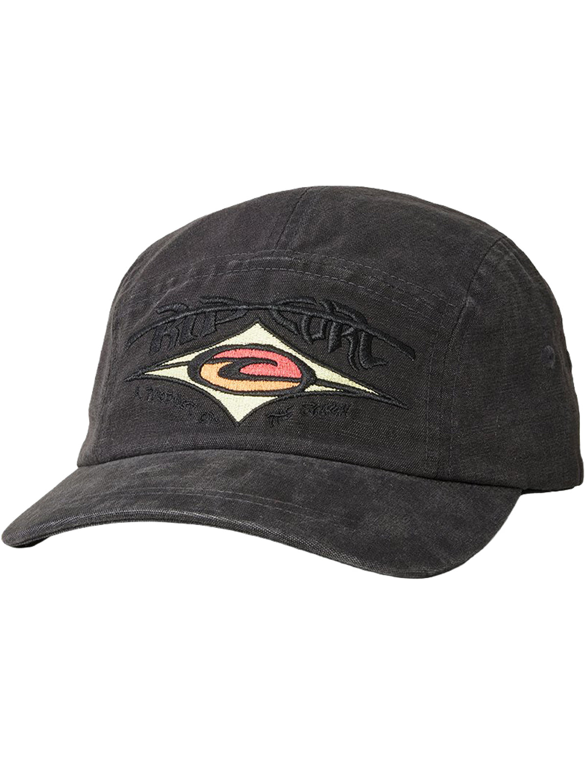 Rip Curl Vintage Adjustable Curved Peak Cap in Washed Black