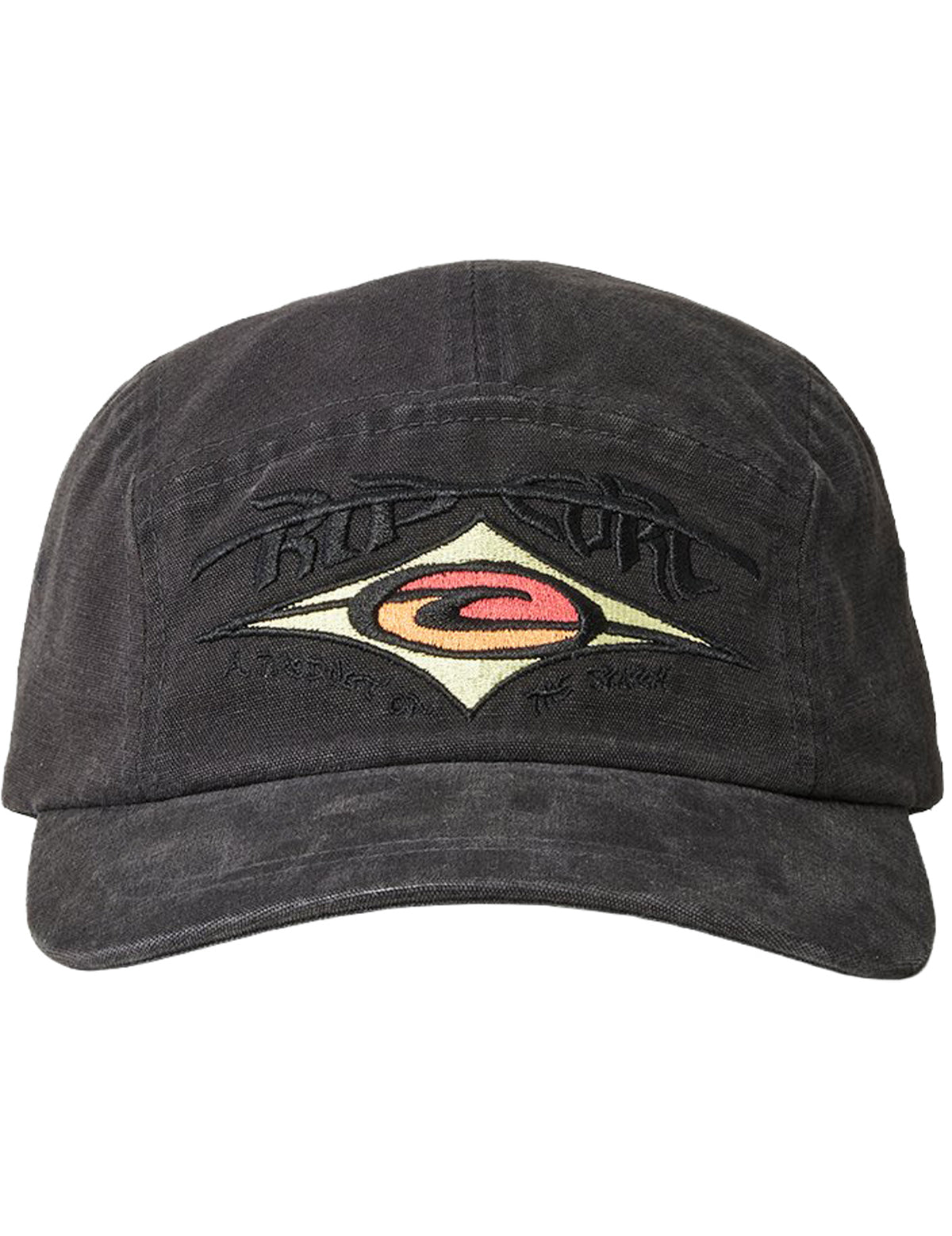 Rip Curl Vintage Adjustable Curved Peak Cap in Washed Black