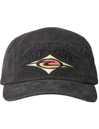 Rip Curl Vintage Adjustable Curved Peak Cap in Washed Black