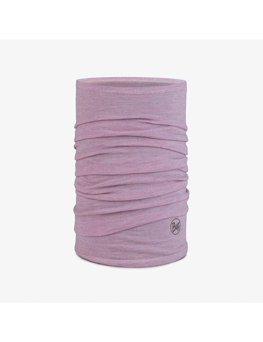 Buff Merino Midweight Neck Warmer in Melange Lilac