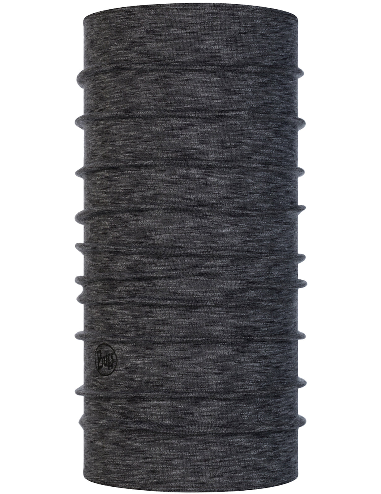 Buff Merino Midweight Neck Warmer in Multi Stripes Graphite