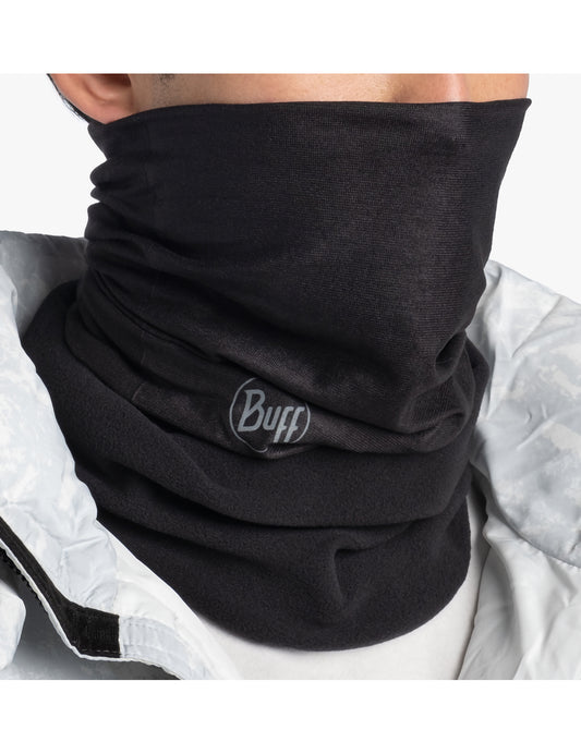 Buff Polar Neck Warmer in Solid Black