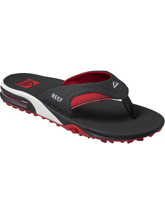 Reef Fanning Pregame Sandals in Black/Red