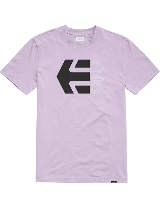 Etnies Corp Combo Short Sleeve T-Shirt in Lavender