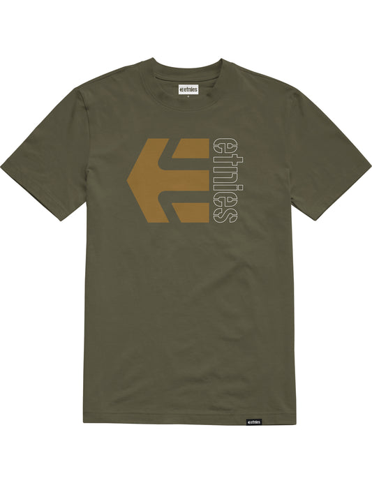 Etnies Corp Combo Short Sleeve T-Shirt in Military