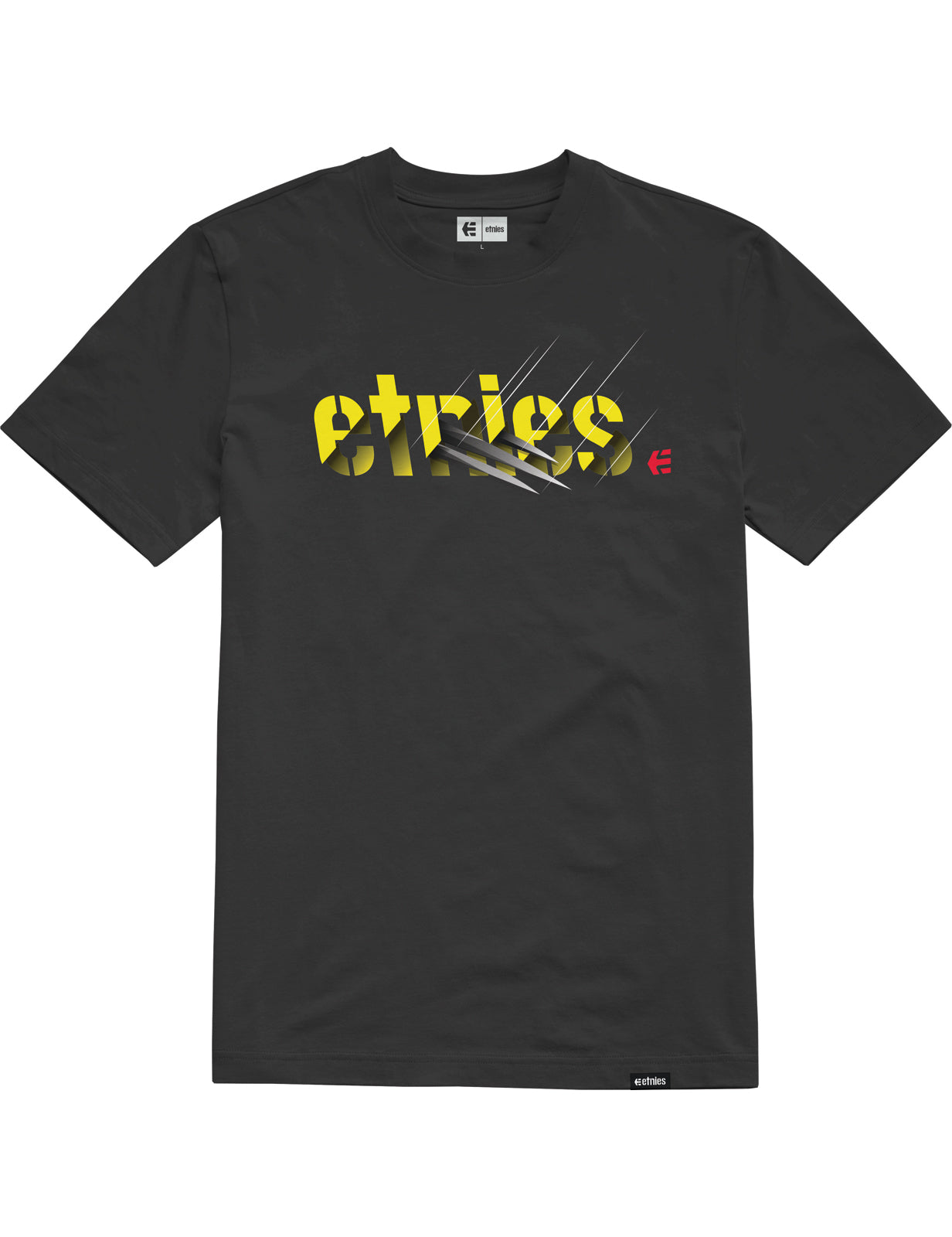 Etnies E Slash Short Sleeve T-Shirt in Black