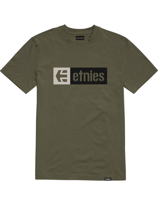 Etnies New Box Short Sleeve T-Shirt in Military