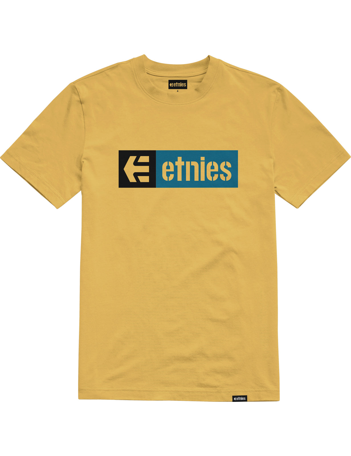 Etnies New Box Short Sleeve T-Shirt in Mustard