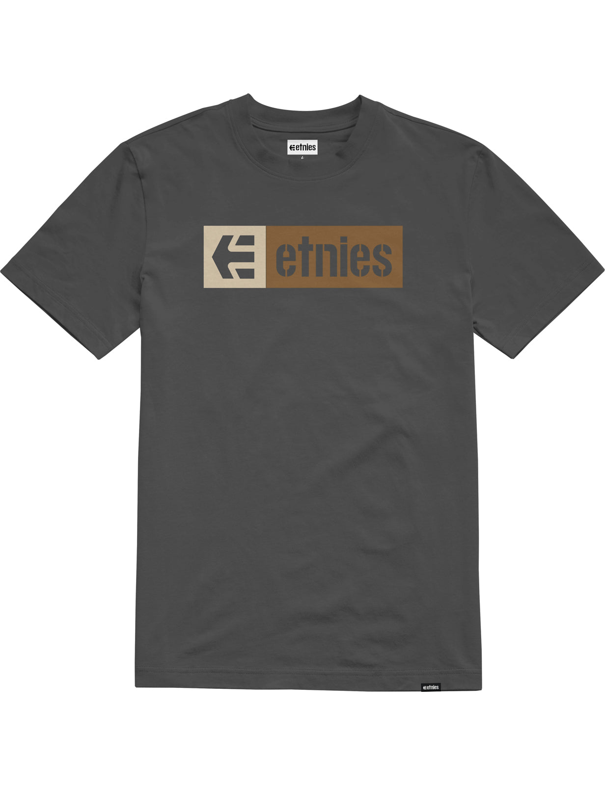 Etnies New Box Short Sleeve T-Shirt in Worn Black