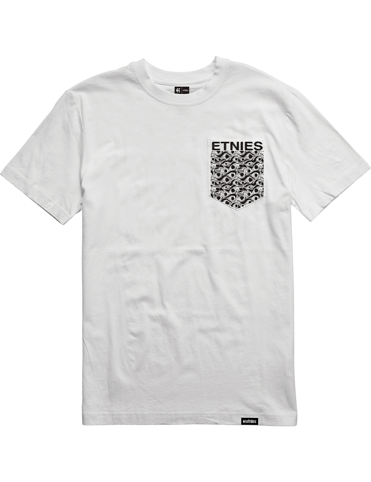 Etnies – Kurzärmliges T-Shirt „Retina Pocket“ in Weiß