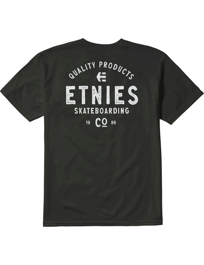 Etnies Skate Co Short Sleeve T-Shirt in Black /White