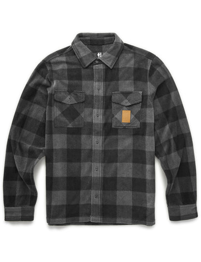 Etnies Woodsman Fleece Long Sleeve Shirt in Charcoal