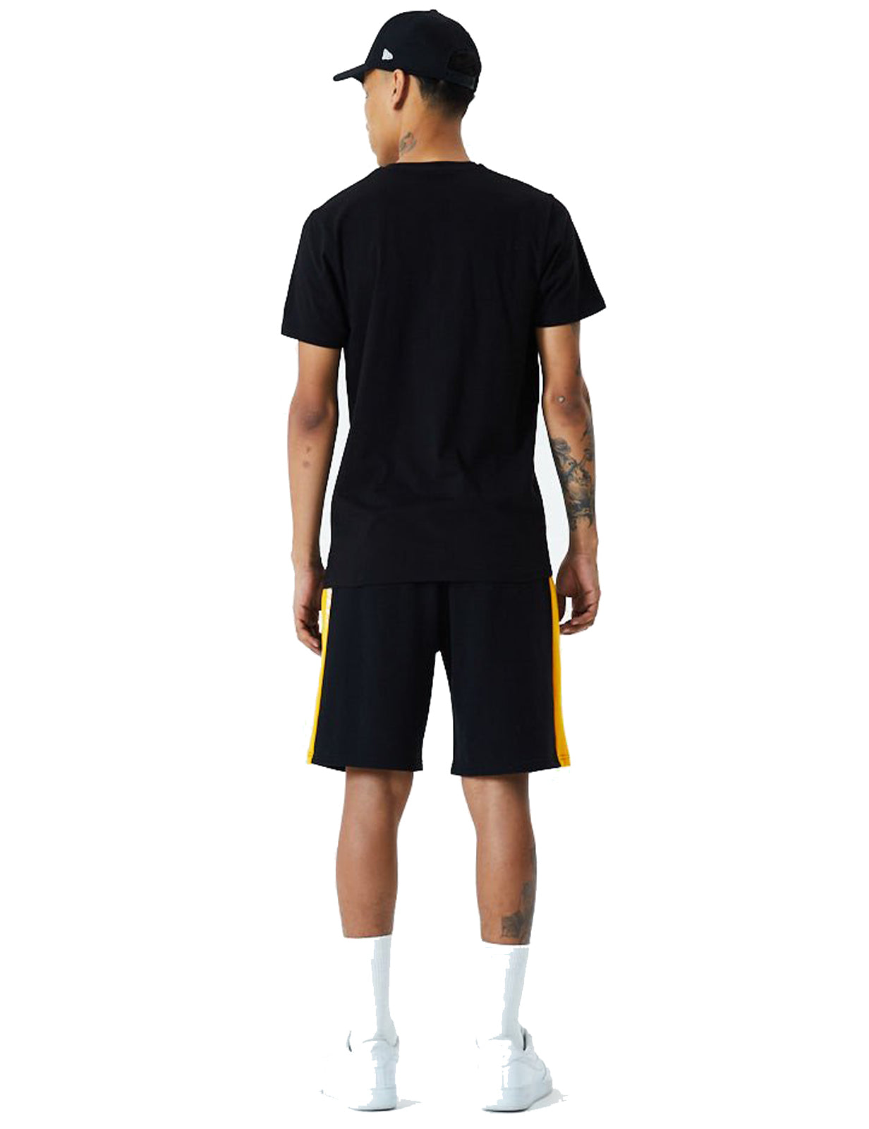 New Era Los Angeles Lakers NBA Basketball Short Sleeve T-Shirt in Black