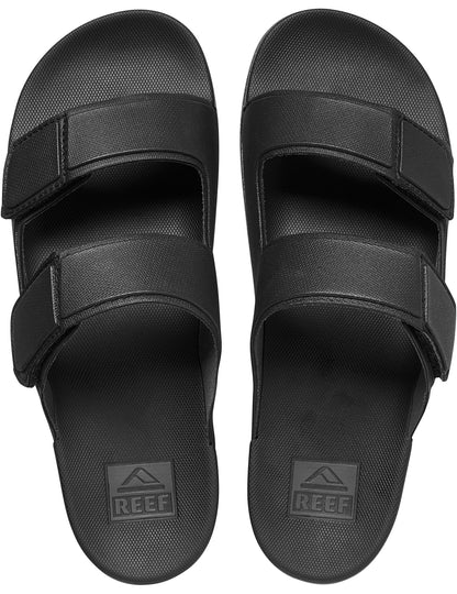 Reef Cushion Tradewind Leather Sandals in Black