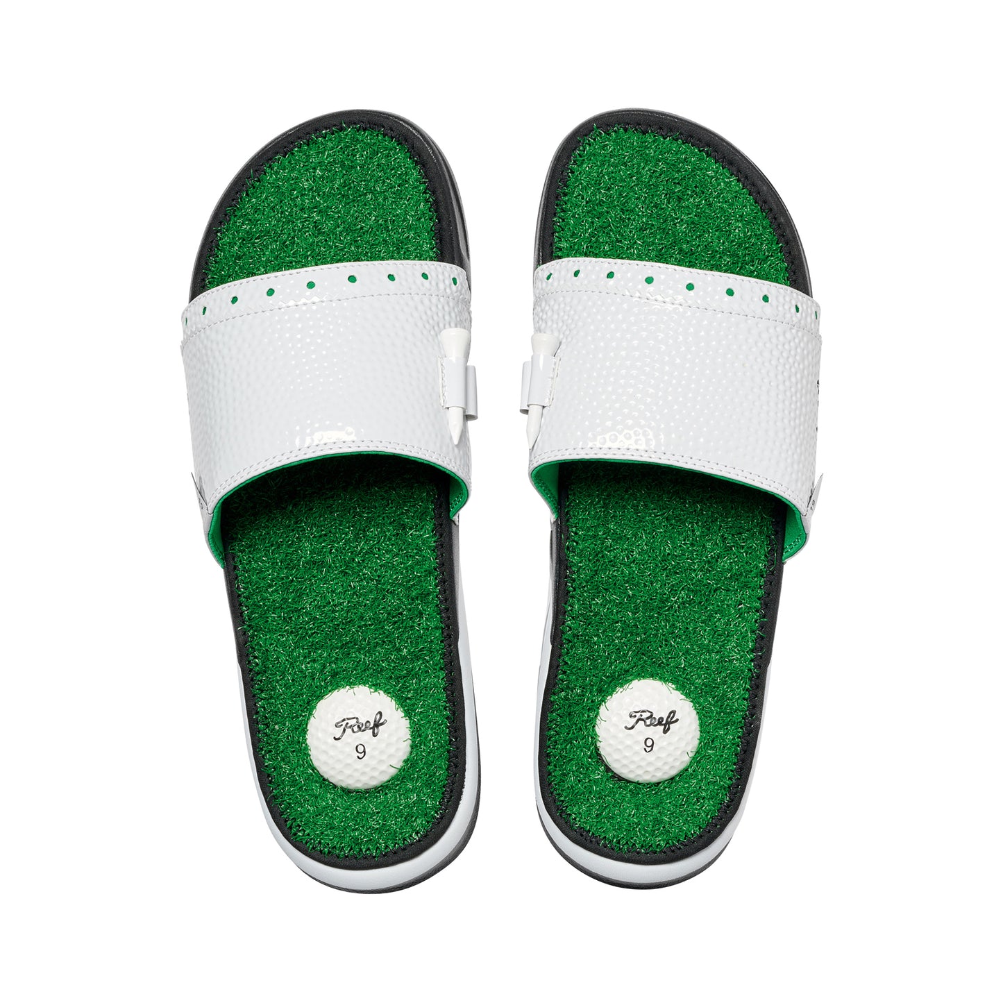 Reef Mulligan Slide Sliders in Green