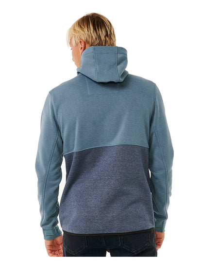 Rip Curl Anti Series Departed Full Zip Fleece in Mineral Blue