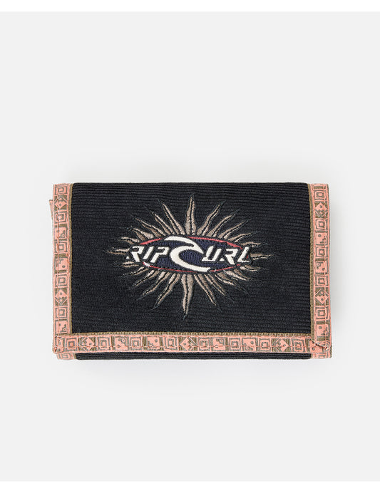 Rip Curl Archive Cord Surf Polyester Wallet in Washed Black