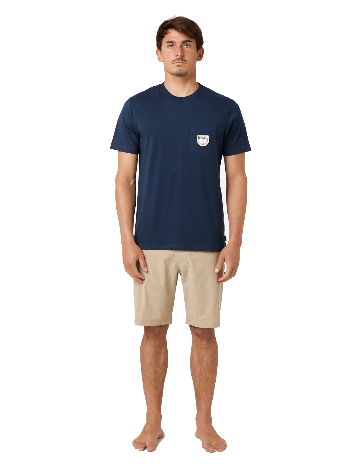 Rip Curl Badge Short Sleeve T-Shirt in Dark Navy