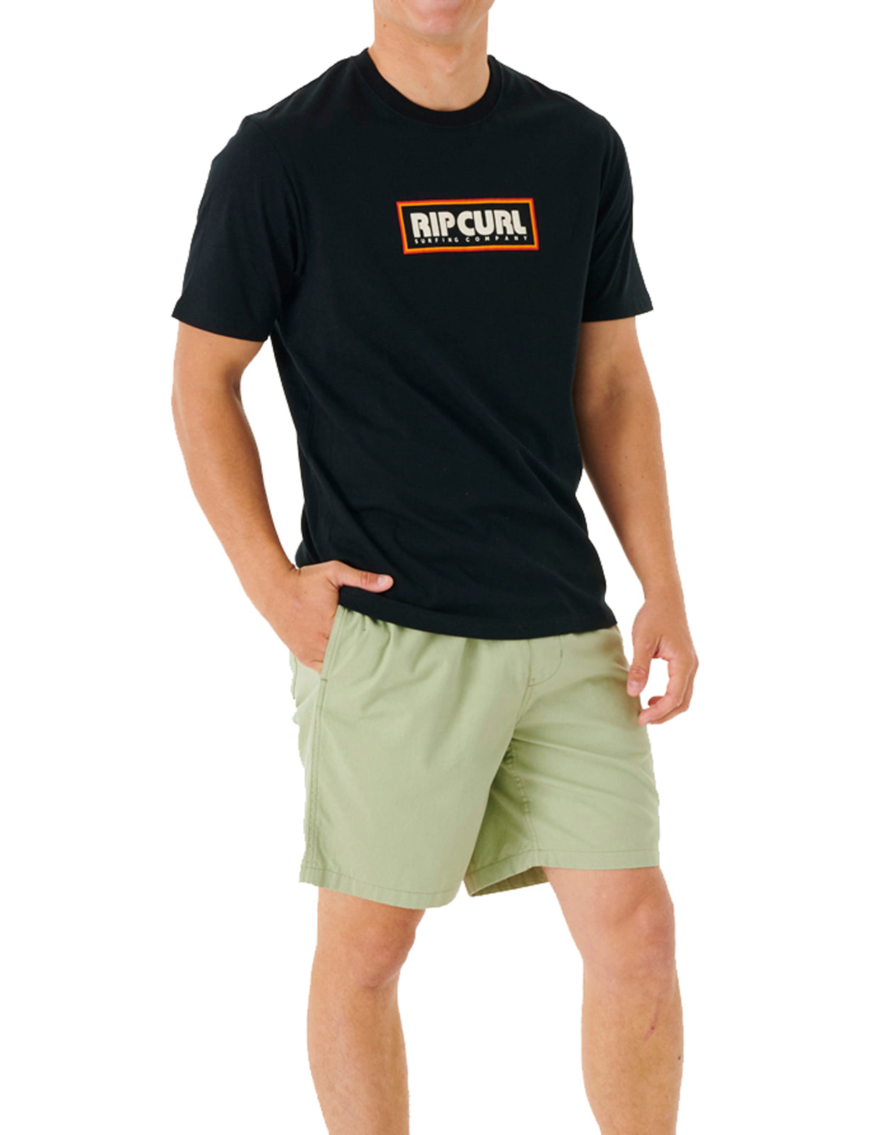 Rip Curl Big Mumma Icon Short Sleeve T-Shirt in Black