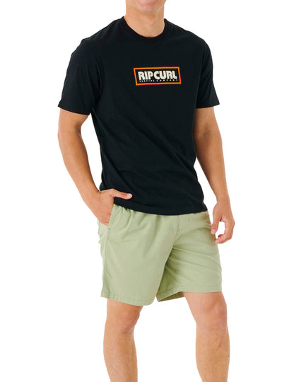 Rip Curl Big Mumma Icon Short Sleeve T-Shirt in Black