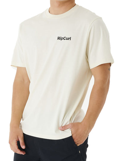 Rip Curl Blazed And Tubed Short Sleeve T-Shirt in Bone