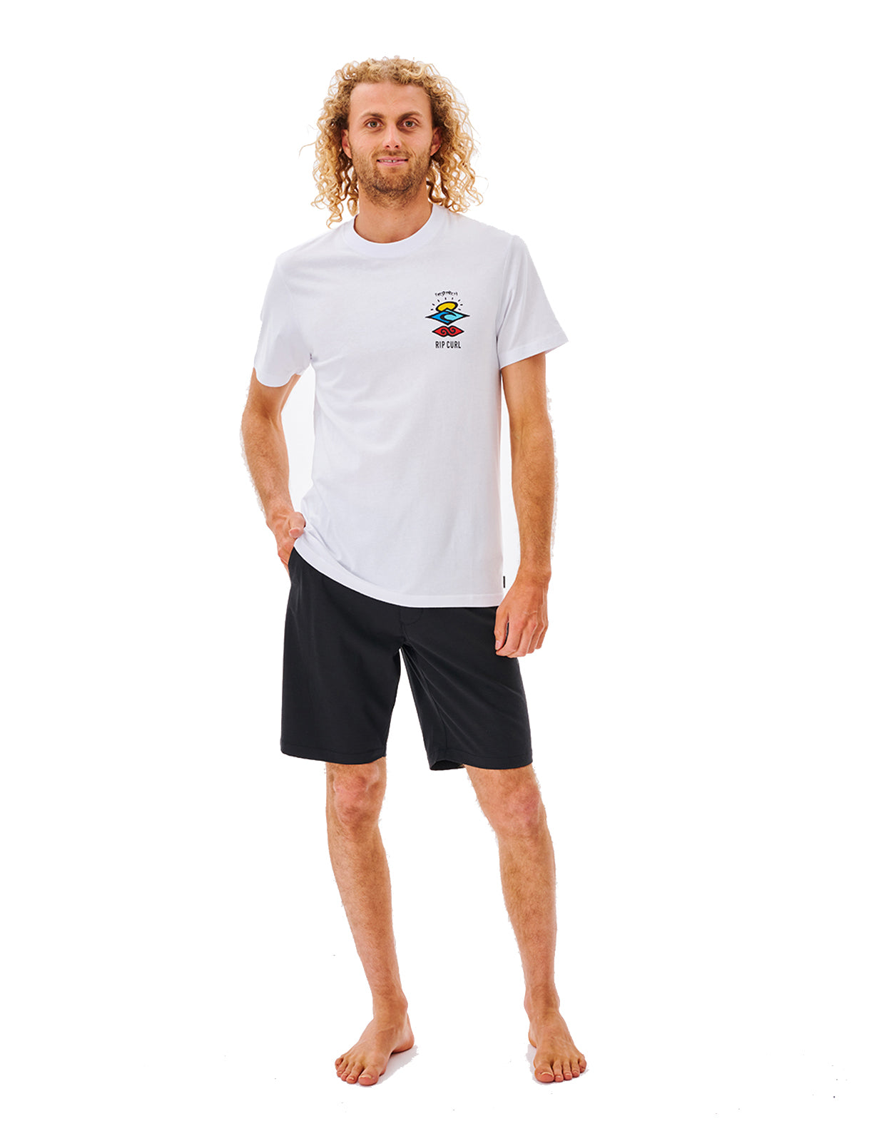 Rip Curl Boardwalk Phase Nineteen Chino Shorts in Black