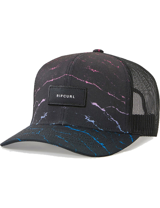 Rip Curl Combo Curve Trucker Curved Peak Cap in Black