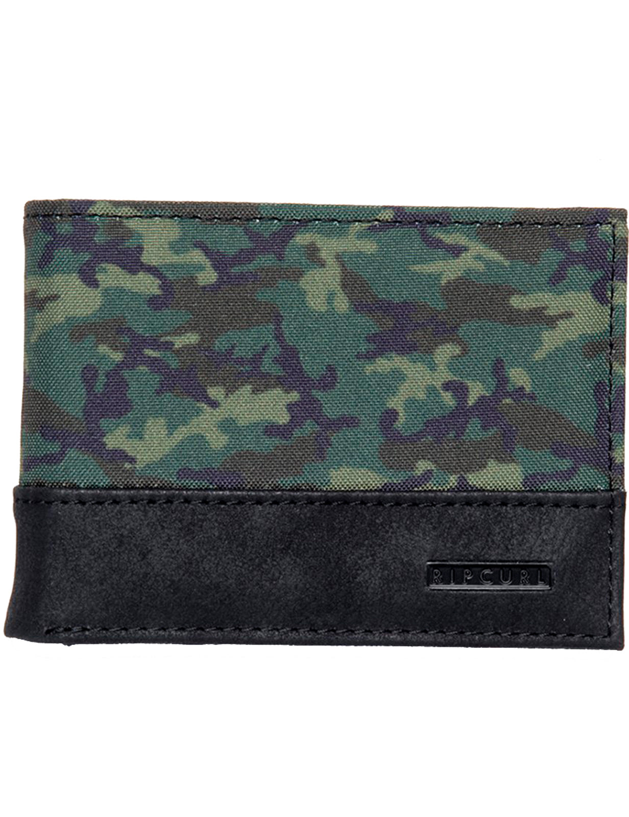 Rip Curl Combo Slim Faux Leather Wallet in Dark Olive