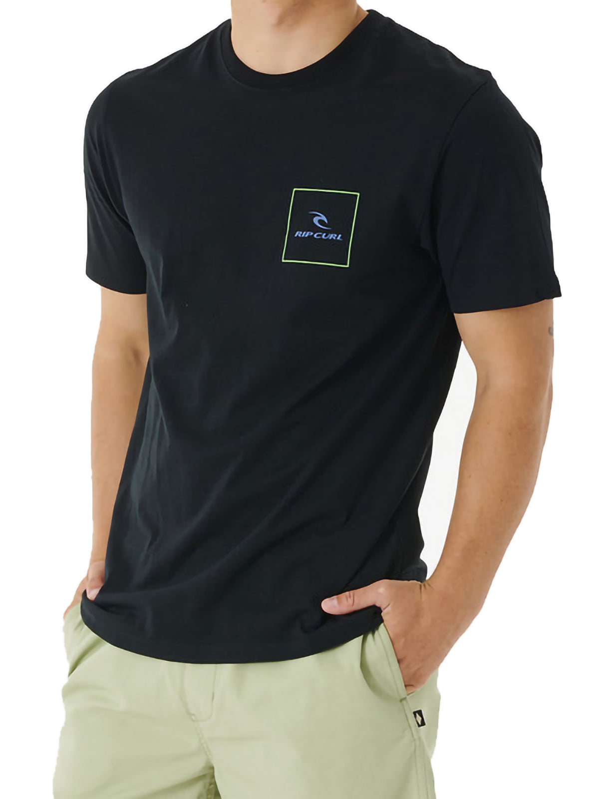 Rip Curl Corp Icon Short Sleeve T-Shirt in Black